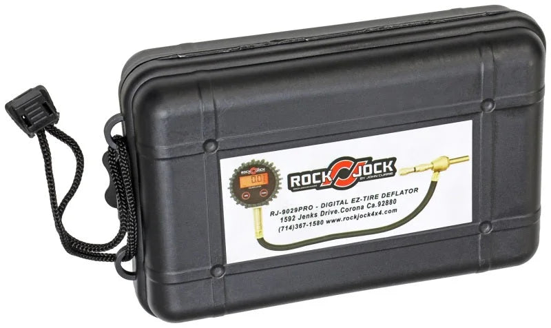 RockJock EZ-Tire Deflator Pro Digital Beadlock Friendly w/ Storage Case - Back View