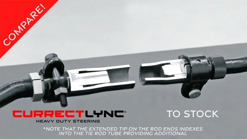 RockJock JK Currectlync Steering Sys. w/Flipped Drag Link 1.65in Dia. Tie Rod 1.3in Dia. w/Hardware - Installation View