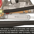 Load image into Gallery viewer, RockJock JL/JT Currectlync High Steer Trac Bar and Steering Stabilizer Shock Relocation Bracket - Side View