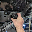 Load image into Gallery viewer, RockJock JL/JT Frame Tube Plugs Frame Front CNC Machined Black Delrin - Side View