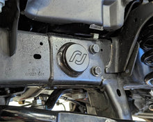 Load image into Gallery viewer, RockJock JL/JT Frame Tube Plugs Frame Front CNC Machined Black Delrin - Detail View