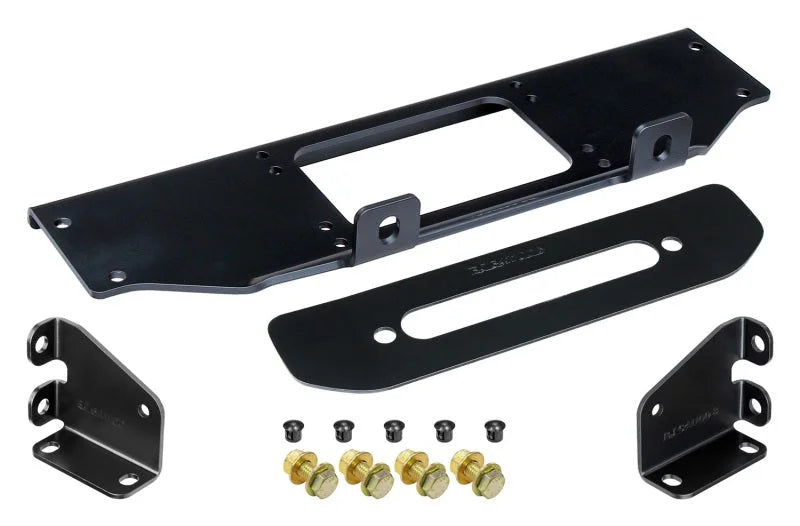 RockJock JL/JT Winch Plate Kit Steel Bumper - Main Product View