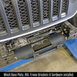 Load image into Gallery viewer, RockJock JL/JT Winch Plate Kit Steel Bumper - Back View