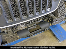Load image into Gallery viewer, RockJock JL/JT Winch Plate Kit Steel Bumper - Back View