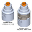 Load image into Gallery viewer, RockJock JL/JT/JK excl. 392 Adjustable Front Bump Stops w/ Hardware - Back View