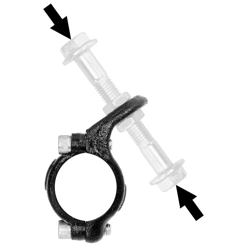 RockJock Jeep JL/JT/JK Forged Chromoly Steering Stabilizer Shock Tie Rod Bracket - Back View