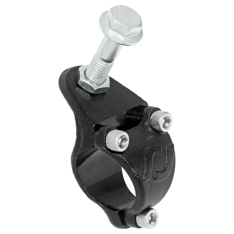 RockJock Jeep JL/JT/JK Forged Chromoly Steering Stabilizer Shock Tie Rod Bracket - Installation View