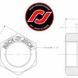 Load image into Gallery viewer, RockJock RockNut Kit Nut and Bung 1 1/4in RH Thread - Back View