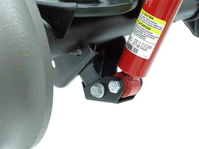RockJock TJ/LJ Shock Mount Extensions Rear Lower w/ Hardware Pair - Side View