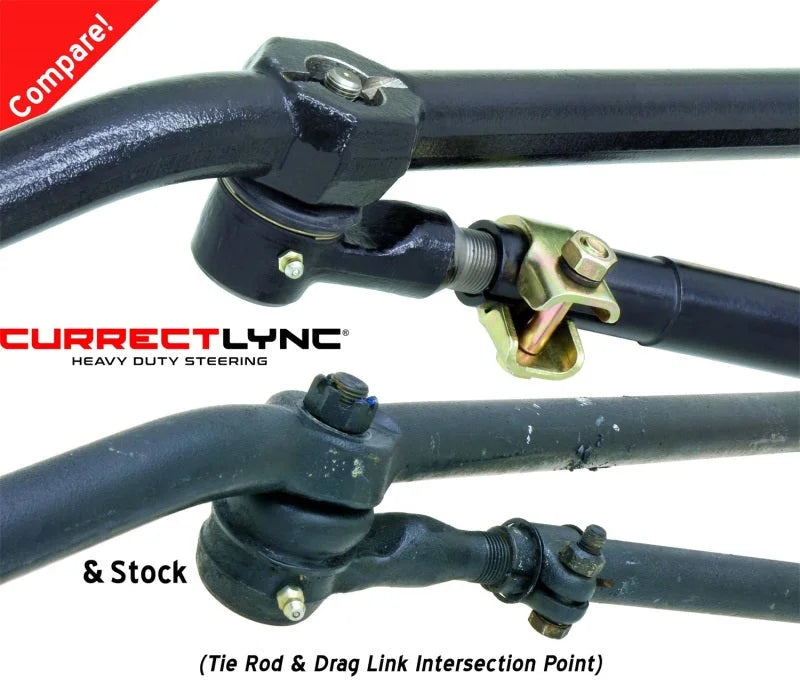 RockJock TJ/LJ/XJ/MJ Currectlync Steering System Bolt-On w/ 1 1/4in Dia. Tie Rod/Forged Drag Link - Additional View 7