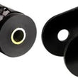 Load image into Gallery viewer, RockJock XJ Cherokee Boomerang Leaf Spring Shackles 5in w/ Urethane Bushings and Hardware