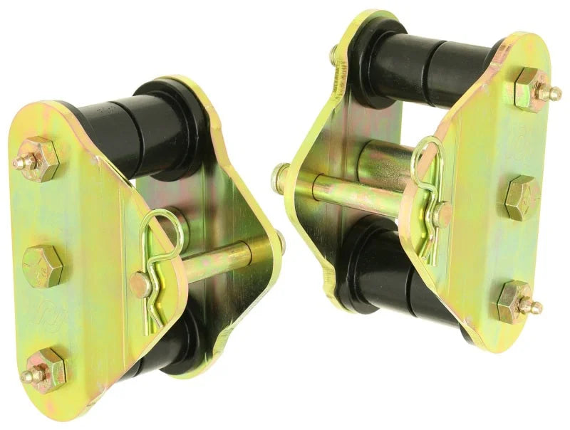 RockJock YF Front Leaf Spring Shackles w/ Urethane Bushings - Main Product View
