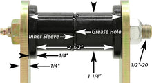 Load image into Gallery viewer, RockJock YJ HD Leaf Spring Shackles Front w/ Urethane Bushings HD Greasable Bolts Pair - Side View