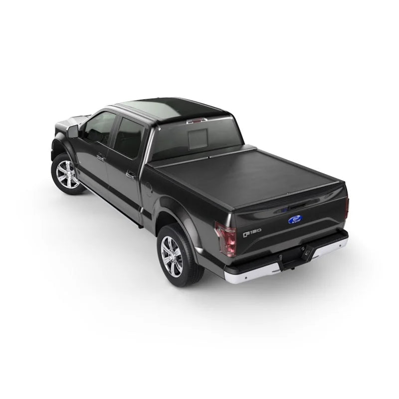 Roll-N-Lock 17-19 Ford F-250/F-350 Super Duty SB 80-9/16in M-Series Retractable Tonneau Cover - Back View