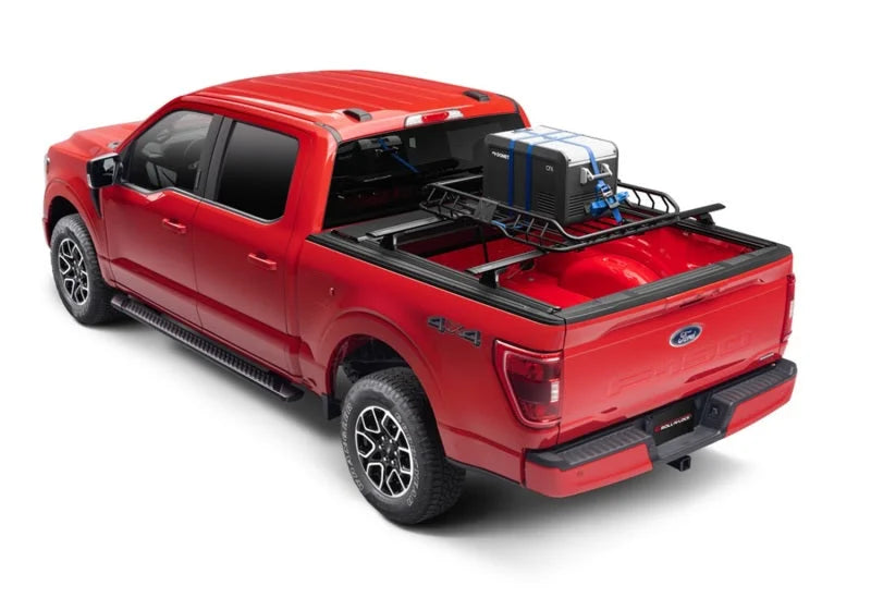 Roll-N-Lock 19-22 Chevrolet Silverado 1500 (w/o Carbon Pro - 69.9in.) M-Series XT Retractable Cover - Back View