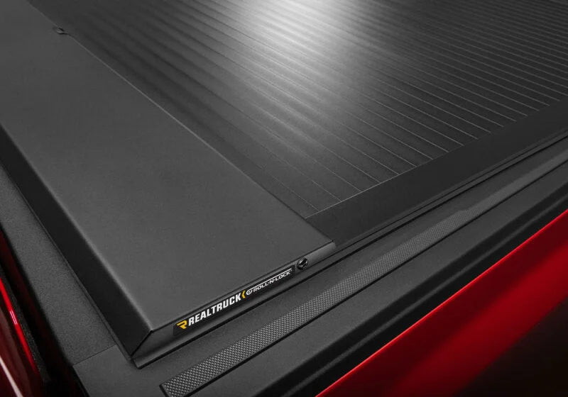 Roll-N-Lock 2021 Ford F-150 67.1in A-Series Retractable Tonneau Cover - Back View