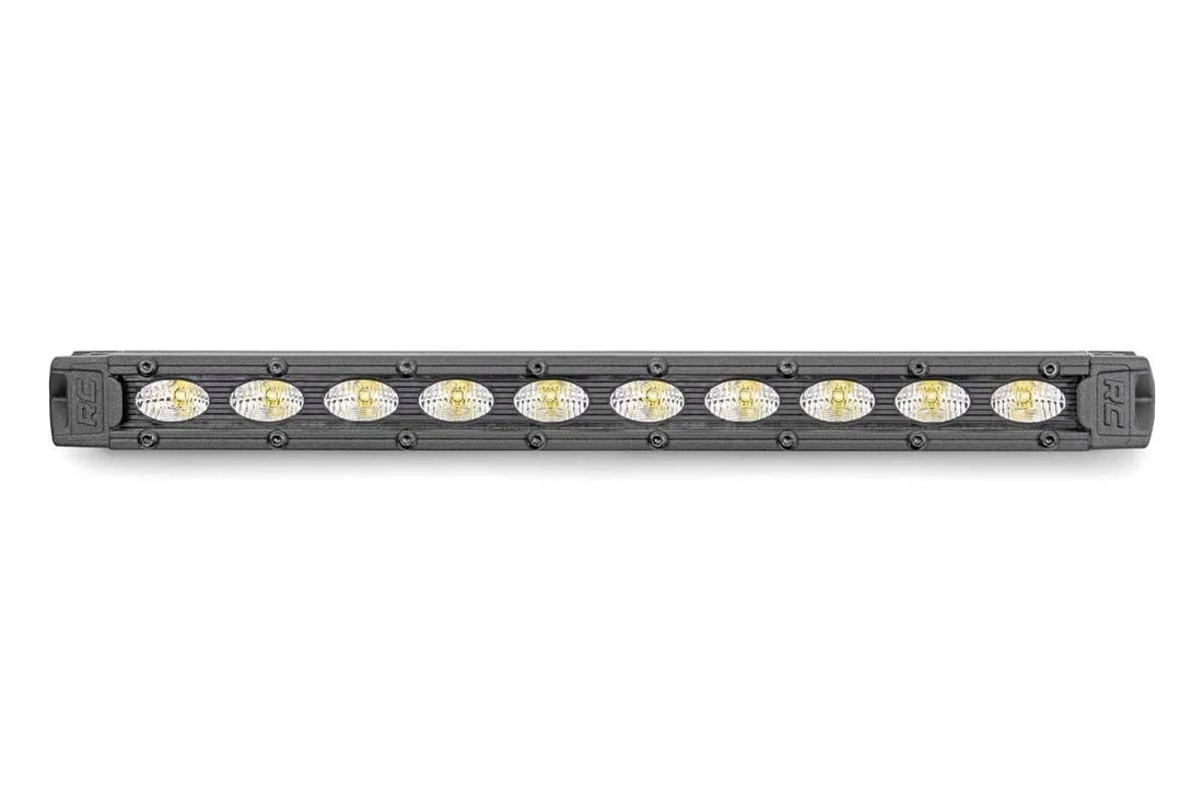 Rough Country 10 Inch Black Series LED Light Bar| Slim Line 70411ABL - Side View