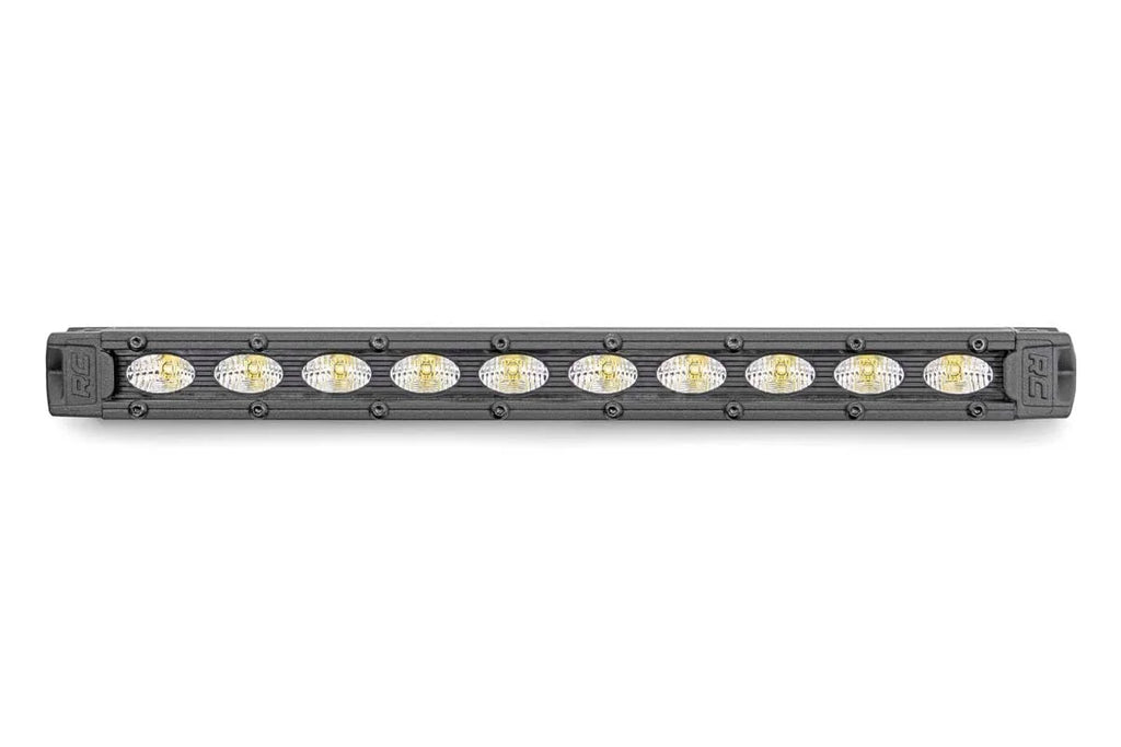 Rough Country 10 Inch Black Series LED Light Bar| Slim Line 70411ABL - Side View