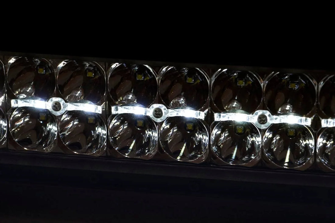 Rough Country 12 Inch Black Series LED Light Bar | Dual Row | White DRL 70912BD - Side View