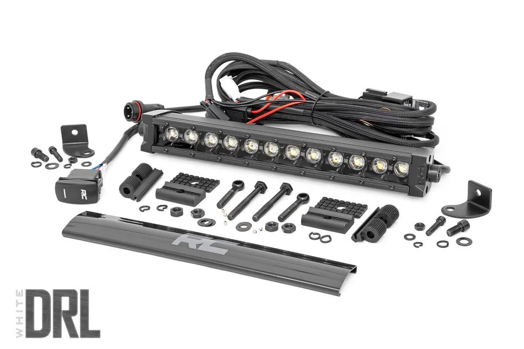 Rough Country 12 Inch Black Series LED Light Bar | Single Row | Cool White DRL 70712BLDRL - Main Product View