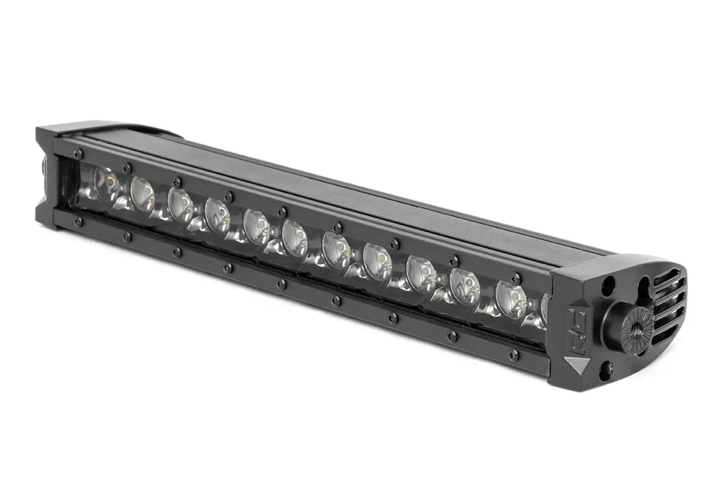 Rough Country 12 Inch Black Series LED Light Bar | Single Row | Cool White DRL 70712BLDRL - Installation View