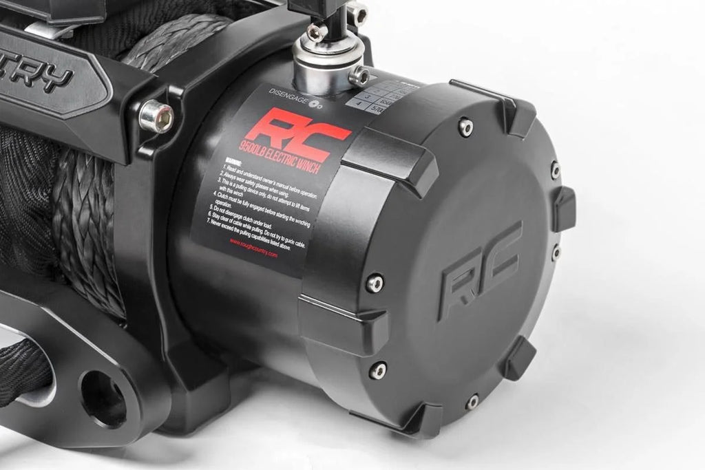 Rough Country 12000-Lb Pro Series Winch | Synthetic Rope PRO12000S - Side View