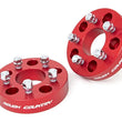 Load image into Gallery viewer, Rough Country 1.5 Inch Wheel Adapters | 5x5 to 5x4.5 | Red | Jeep Wrangler JK/Wrangler Unlimited (07-18) 1100RED