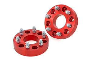 Rough Country 1.5 Inch Wheel Spacers | 6x5.5 | Red | Chevy/GMC 1500 Truck & SUV