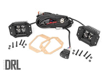 Load image into Gallery viewer, Rough Country 2 Inch Black Series LED Light Pods |  Flush Mount | Cool White DRL 70803BLKDRL - Main Product View