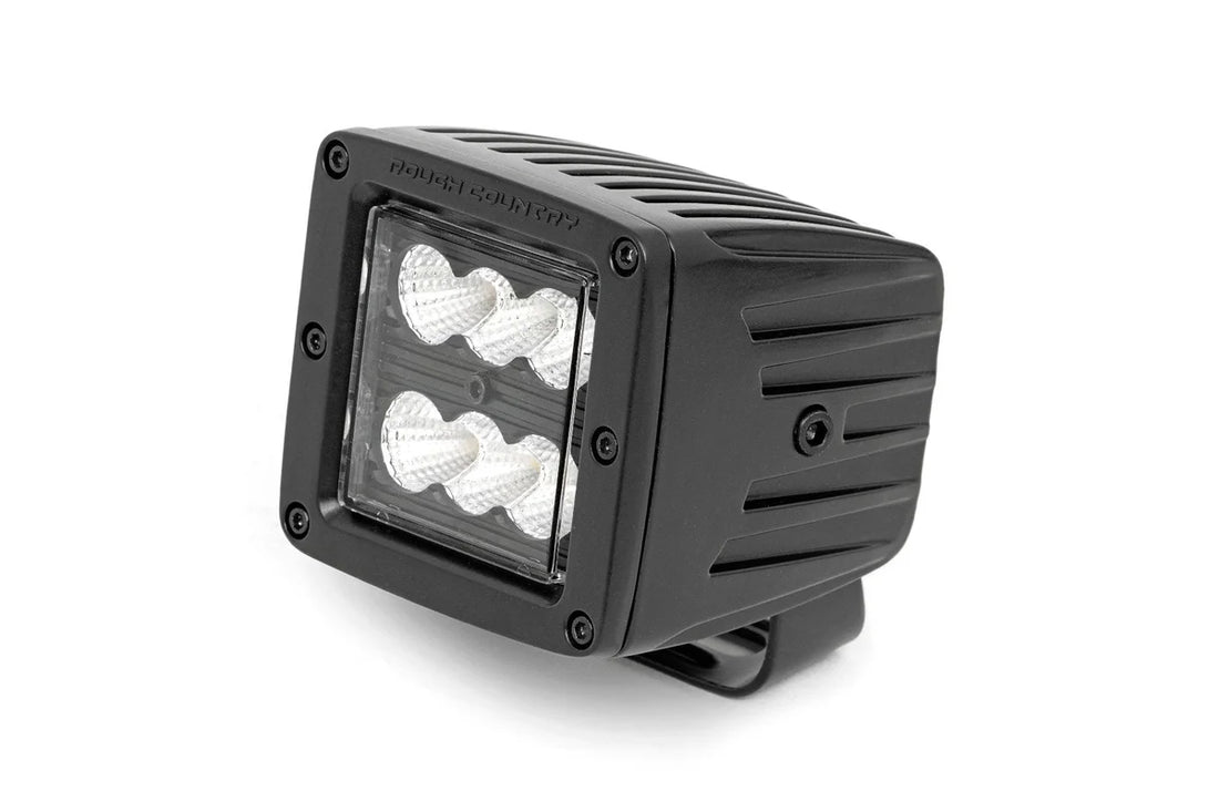 Rough Country 2 Inch Black Series LED Light Pods  | Pair | Flood 70133BL - Back View