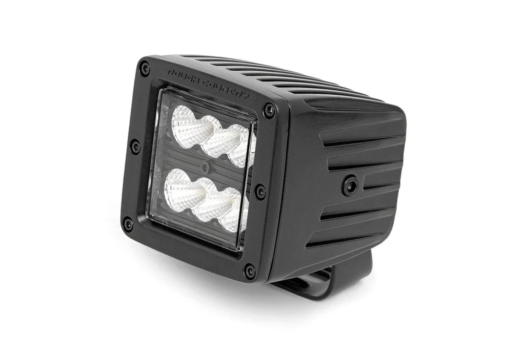 Rough Country 2 Inch Black Series LED Light Pods  | Pair | Flood 70133BL - Back View