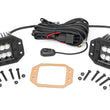 Load image into Gallery viewer, Rough Country 2 Inch Black Series LED Light Pods  | Pair | Flood | Flush Mount 70113BL - Mounting View