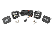 Load image into Gallery viewer, Rough Country 2 Inch Black Series LED Light Pods | Spot | Square 70903BL - Back View