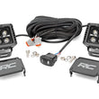 Load image into Gallery viewer, Rough Country 2 Inch Black Series LED Light Pods | Spot | Square |  Amber DRL 70903BLKDRLA - Main Product View