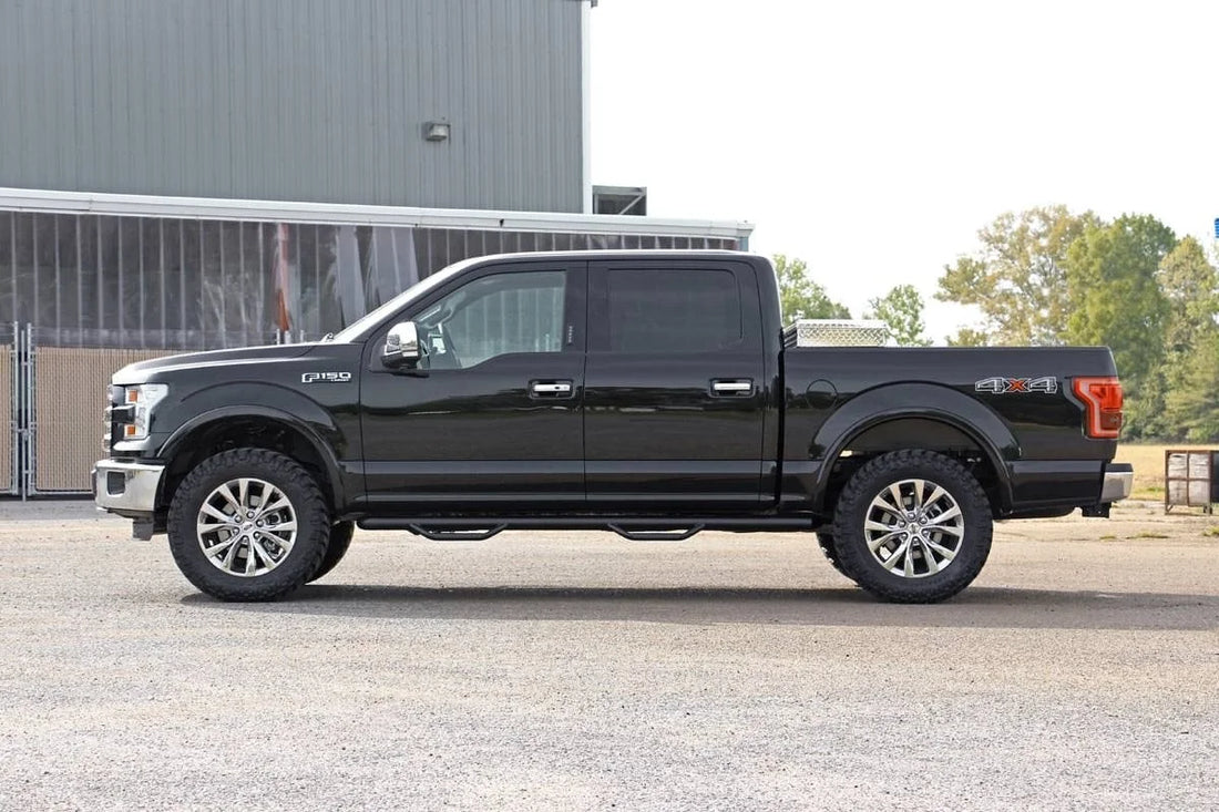Rough Country 2 Inch Leveling Kit | Red | Ford F-150 (14-24)/Raptor (19-20) 569RED - Back View