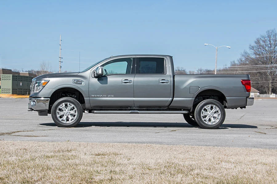 Rough Country 2 Inch Lift Kit | Red Spacers | Nissan Titan XD 2WD/4WD (2016-2024) 868RED - Additional View 5