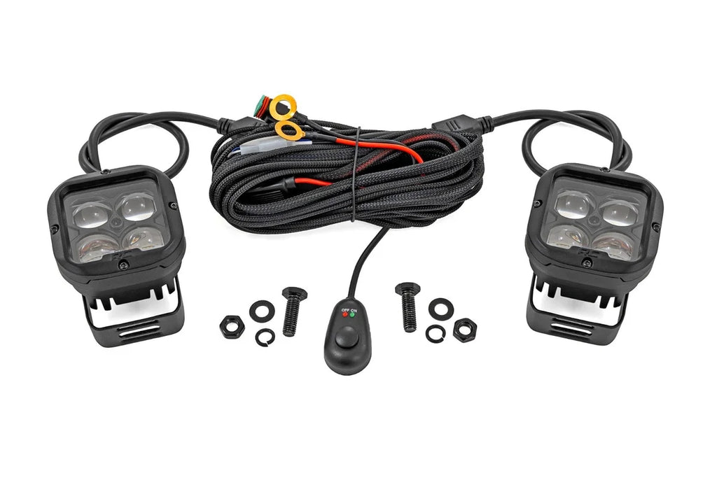 Rough Country 2 Inch SAE Driving Light Pods | Pair 70115 - Main Product View