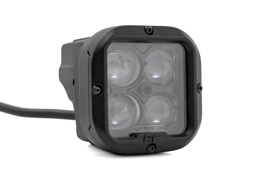 Rough Country 2 Inch SAE Driving Light Pods | Pair 70115 - Side View