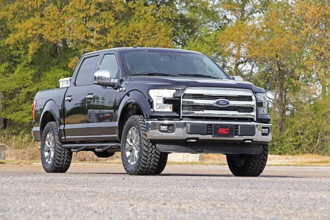 Rough Country 2 Inch leveling Kit | Aluminum | Ford F-150 (14-24)/Raptor (19-20) 569 - Side View