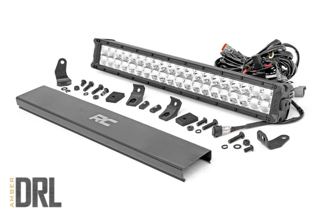 Rough Country 20 Inch Chrome Series LED Light Bar | Dual Row | Amber DRL 70920DA - Main Product View