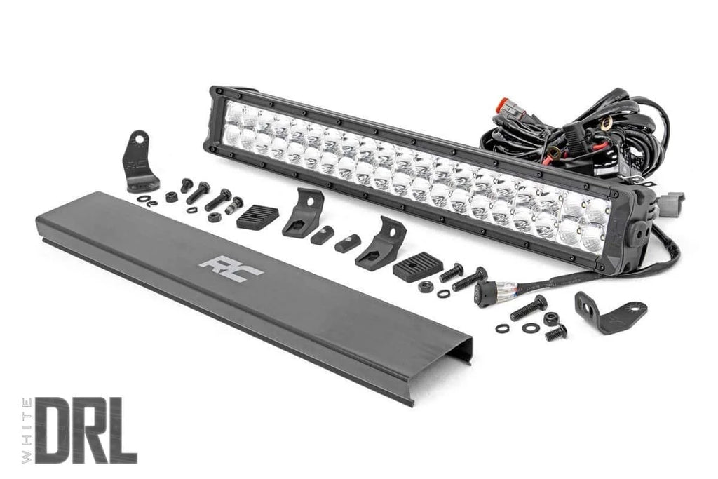 Rough Country 20 Inch Chrome Series LED Light Bar | Dual Row | Cool White DRL 70920D - Main Product View