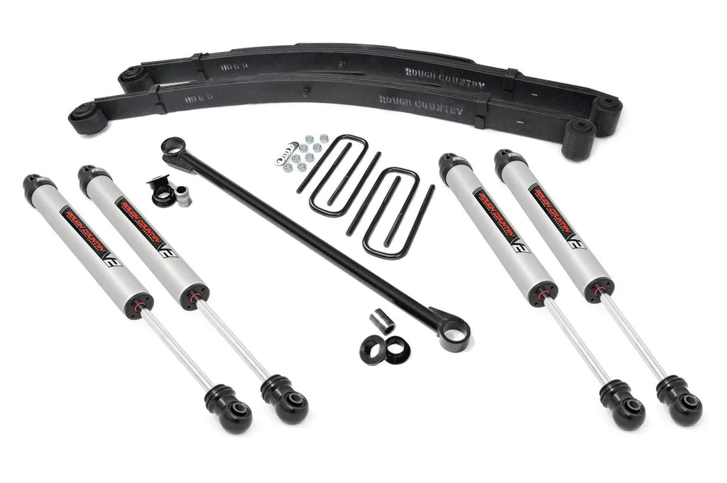Rough Country 2.5 Inch Leveling Kit | Leaf Spring  | V2 | Ford F-250/F-350 Super Duty (99-04) 48970 - Main Product View