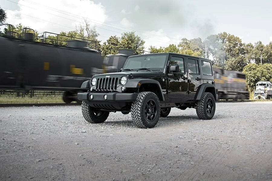 Rough Country 2.5 Inch Lift Kit | Coils | M1R | Jeep Wrangler Unlimited 2WD/4WD (2007-2018) - Installation View