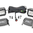 Load image into Gallery viewer, Rough Country 3 Inch Chrome Series LED Lights | Wide Angle Osram | Pair 70904 - Angled View