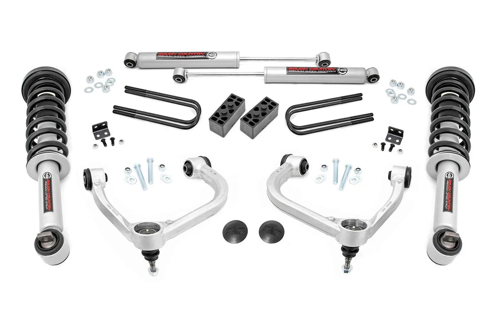 Rough Country 3 Inch Lift Kit | Forged UCA | N3 Struts | Ford F-150 4WD (2021-2024) 41431 - Main Product View