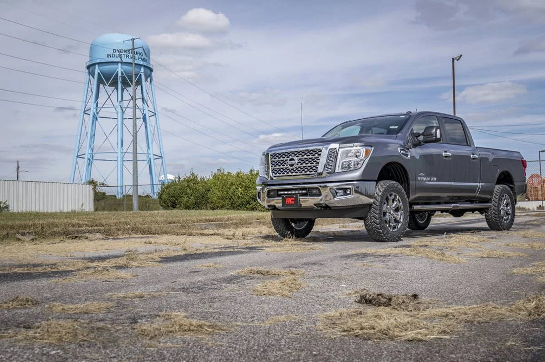 Rough Country 3 Inch Lift Kit | N3 Shocks | Nissan Titan XD 2WD/4WD (2016-2024) 83630 - Side View