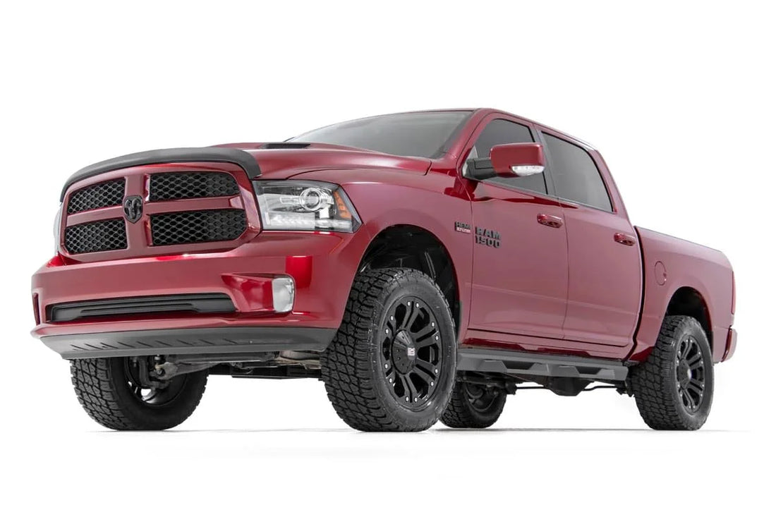 Rough Country 3 Inch Lift Kit | N3 Struts/Shocks | Ram 1500 4WD (2012-2018 & Classic) 31231RED - Side View