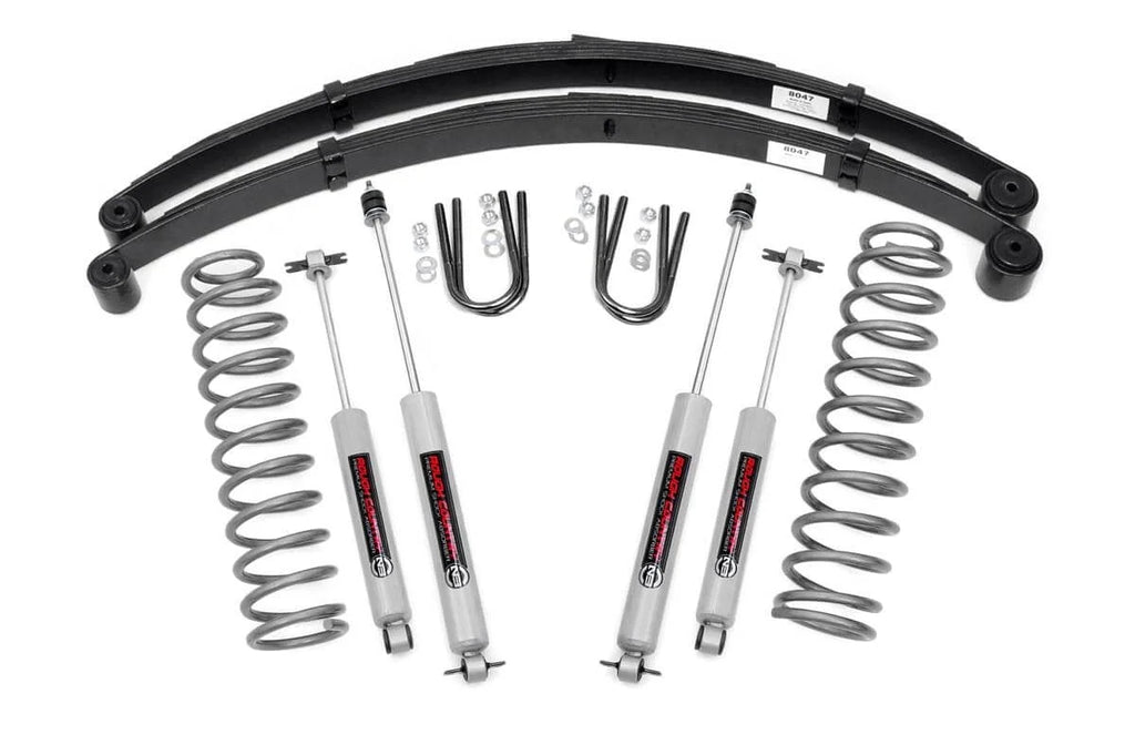 Rough Country 3 Inch Lift Kit | RR Springs | Jeep Cherokee XJ 2WD/4WD (1984-2001) 630N2 - Main Product View