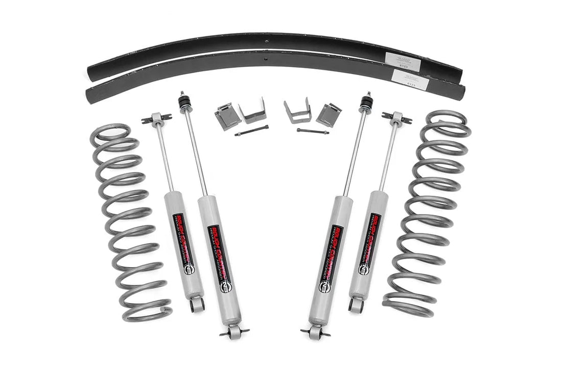 Rough Country 3 Inch Lift Kit | Rear AAL | Jeep Cherokee XJ 2WD/4WD (1984-2001) 670N2 - Side View