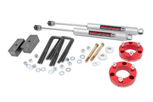 Load image into Gallery viewer, Rough Country 3 Inch Lift Kit | Red Spacer | Toyota Tacoma 2WD/4WD (2005-2023) 74530RED - Main Product View